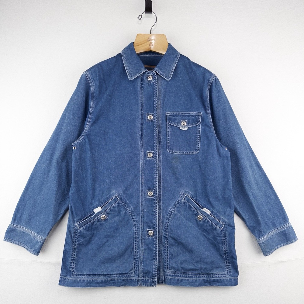 90's Vtg Ralph Lauren Jeans Co Denim Chore Jacket Barn Country Workwear M *Read